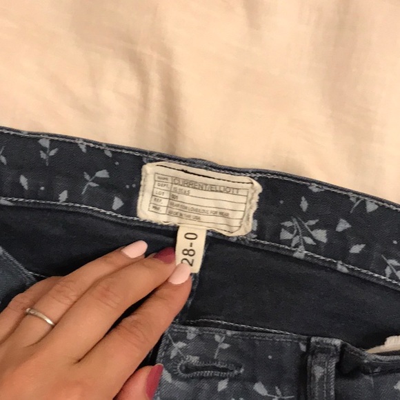 Current/Elliot The Stiletto Lake Ditsy Jeans sz 28 - Picture 5 of 6